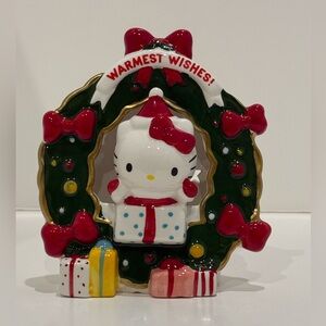 Hello Kitty Warmest Wishes Christmas Tea Light Holder Christmas NEW Wreath